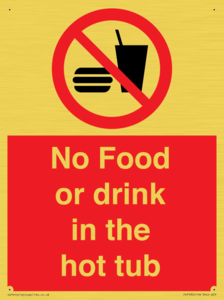 No Food or drink in the hot tub